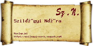 Szilágyi Nóra névjegykártya